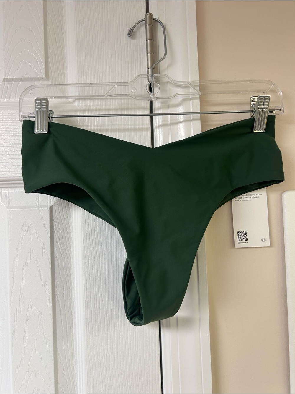 NWT Quince Italian V Cut High Rise Bikini Bottom